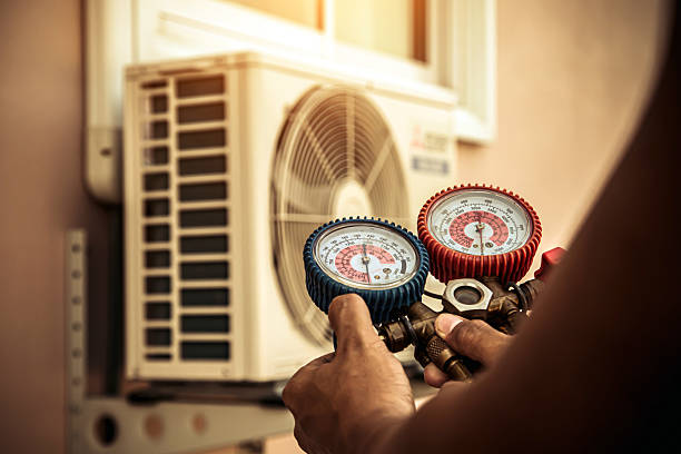 Professional Air Conditioning Service technician working in Monroe Township, NJ